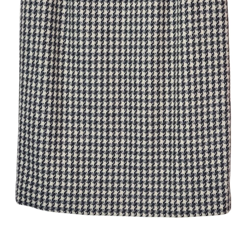 Pendleton Wool Houndstooth Pencil Midi Skirt Blac… - image 5